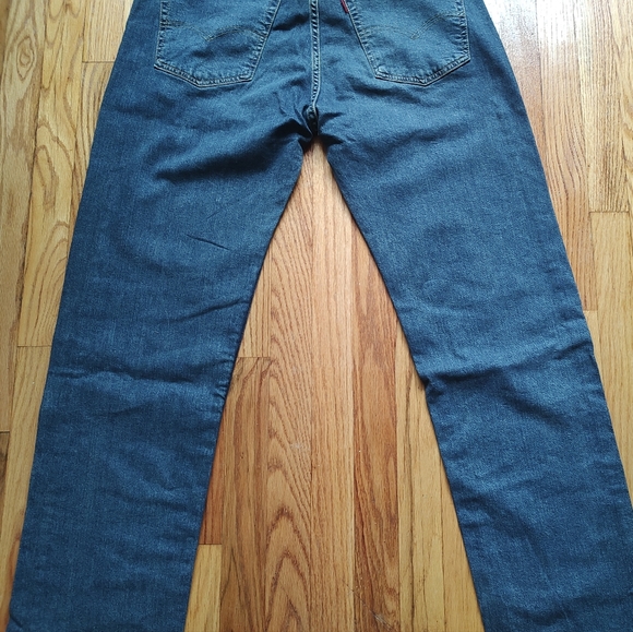 Levi's Levis Flex 505 Straight Leg Cotton Blend Blue Navy Pockets Jeans 36 - Picture 10 of 16